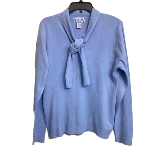 Sweaters - Women’s Blue Mock Scarf Sweater